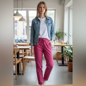 ‘Brand Bazar’ Red Stetch Jogger Pants! EUC!  One size (fits XS-medium)